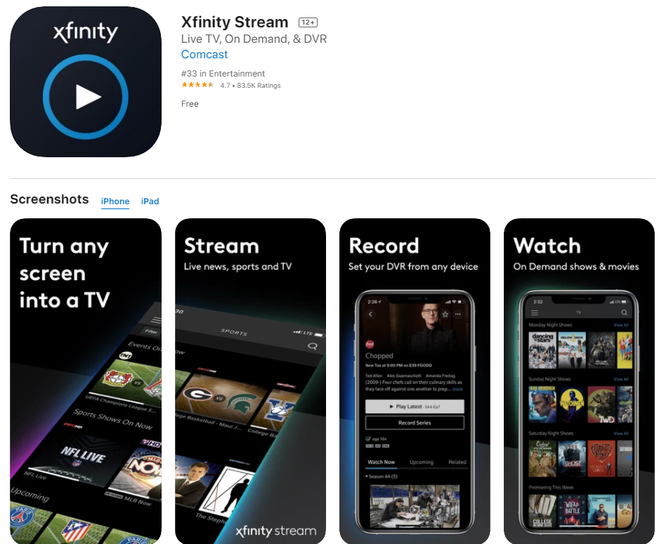 Xfinity Stream on Apple TV