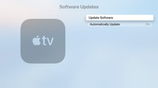 Select Update software to fix Disney Plus Not Working on Apple TV Apple TV