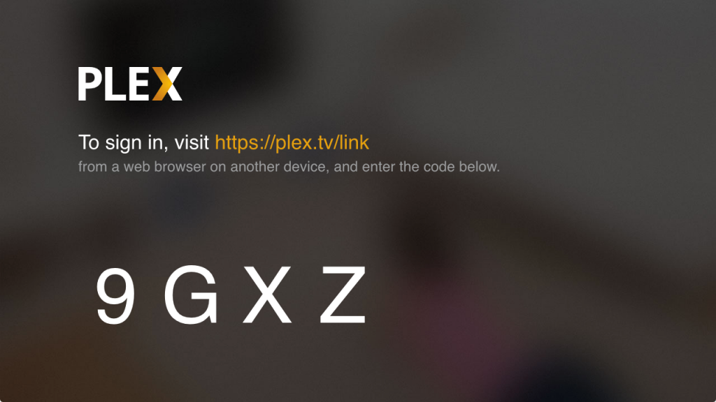 Activate Plex on Apple TV