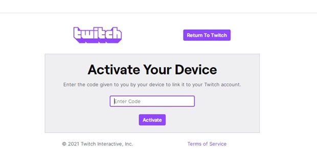 Activate Twitch on Apple TV