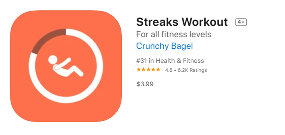 Daily Streaks Workout From App Store