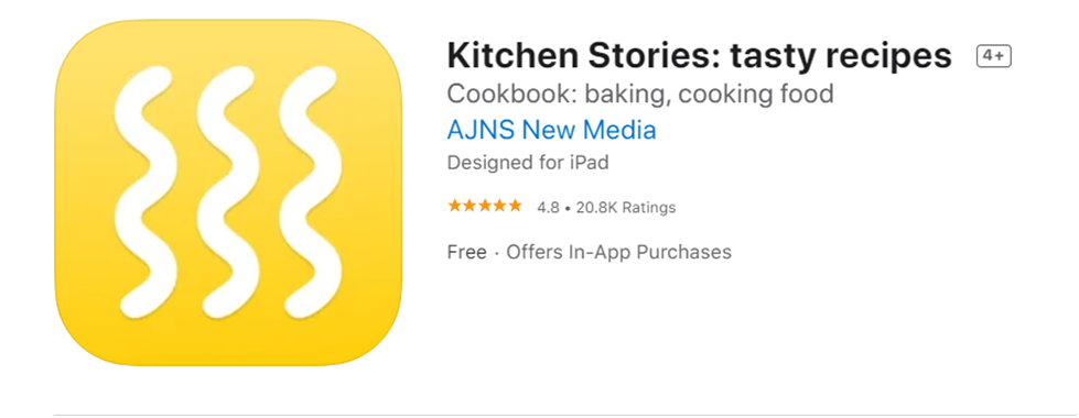 Kitchen Stories Health Apps for Apple TV