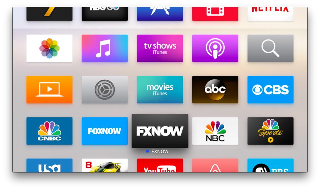 CNBC app installed on Apple TV