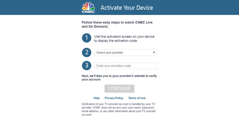 Activate CNBC on Apple TV