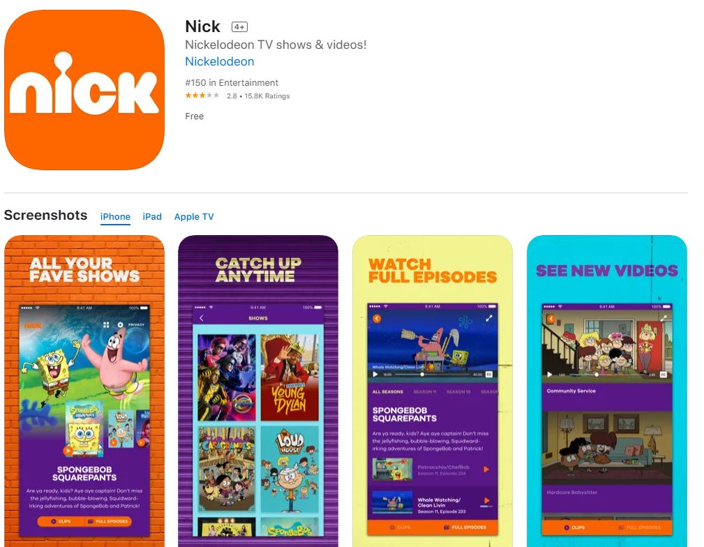 Nicktoons on Apple TV