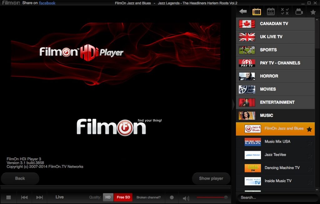 Watch FilmOn on Apple TV- FilmON HDi Player