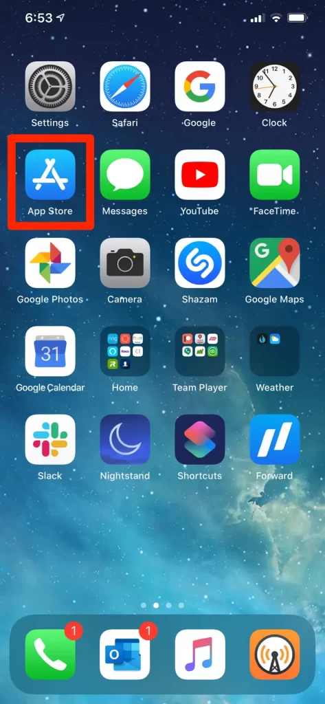 App store on iOS