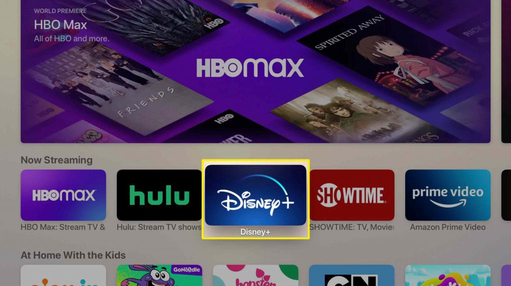 Launch Disney Plus on Apple TV
