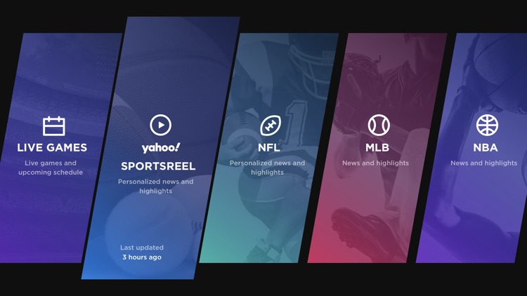Yahoo Sports categories on Apple TV