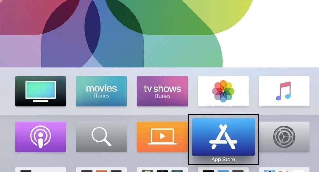 Select App Store on Apple TV 
