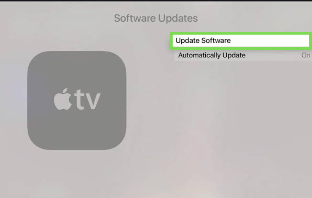 Update software on Apple TV