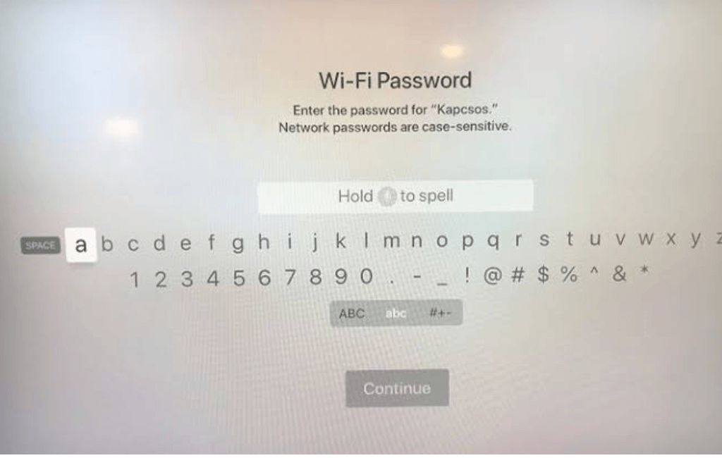 How to change Wifi password on Apple TV