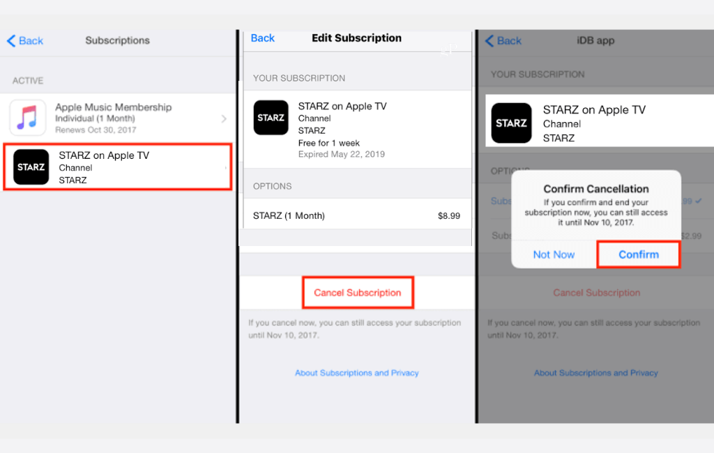 How to Cancel Starz on Apple TV using iphone