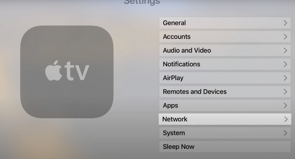Click Network on Apple TV 