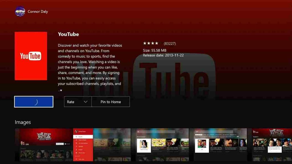 Download the YouTube app from store