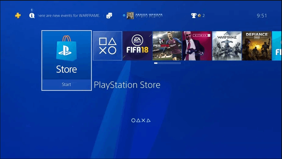 Select PlayStation Store