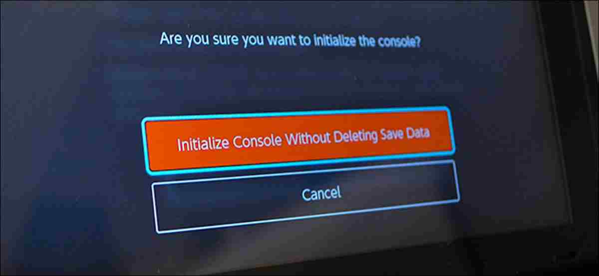 Initialize Console Without Deleting Save Data