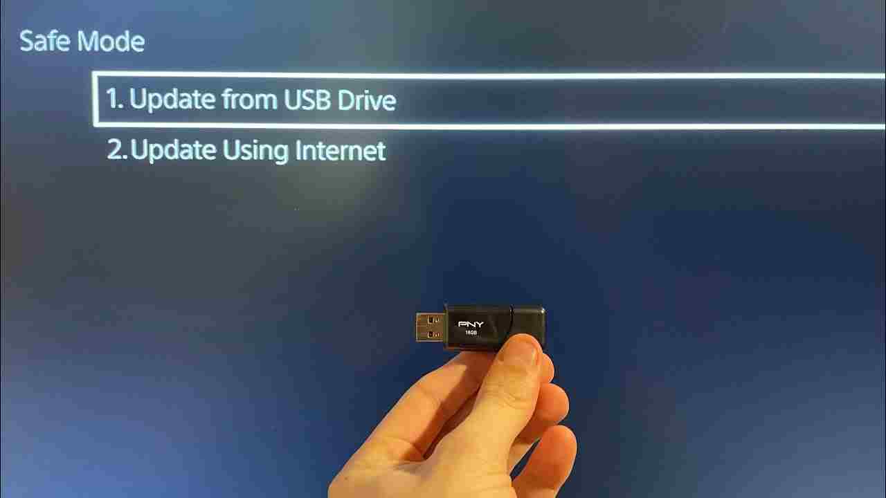 Update PlayStation 5 from USB drive in safe mode