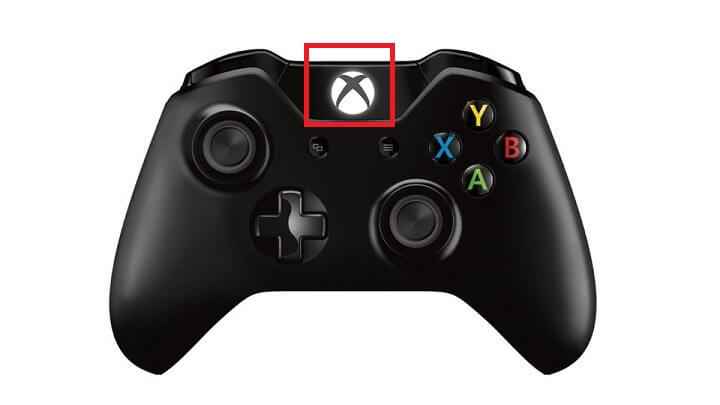 Press Xbox button to restart Xbox 360