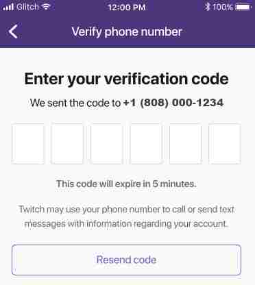 Verify your Phone number