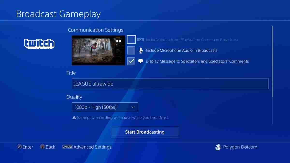 Broadcast PS3 games using Twitch 