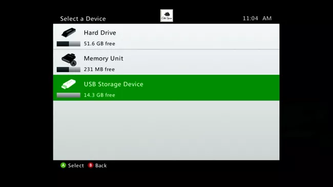 choose usb storage device