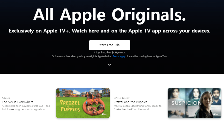 Select Start Free Trial to stream Apple TV on Xbox 360