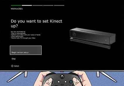 Choose whether to set up Kinect 
