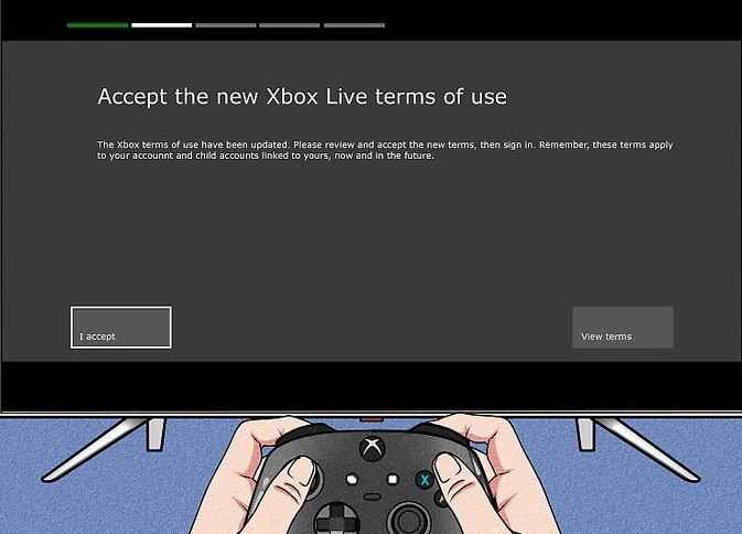 Select I Accept to set up Xbox One