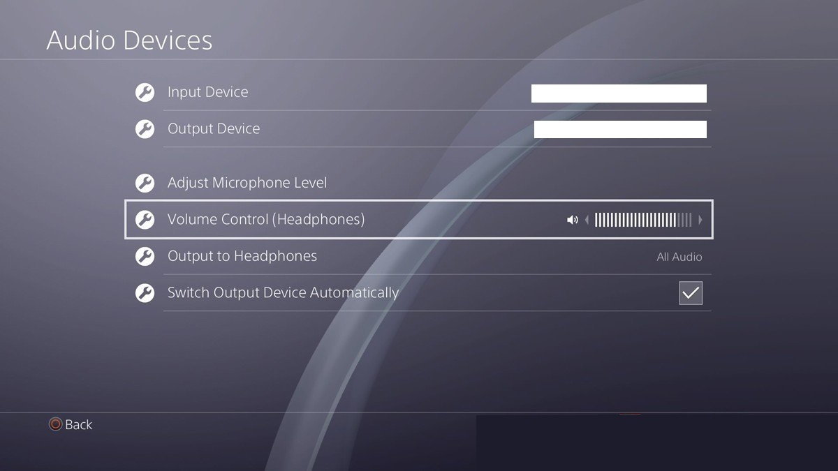 Highlight Volume Controls (Headphones) to connect Bluetooth headphones to PS4