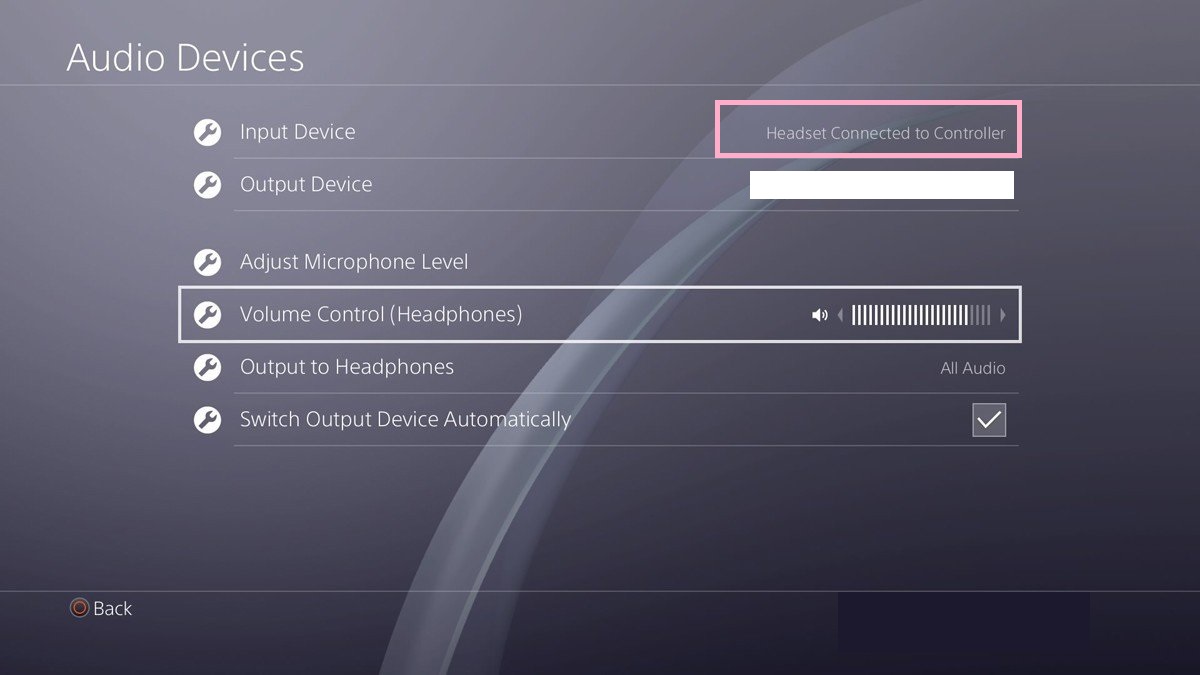 Set 'Input Device' to 'Headset connected to controller'