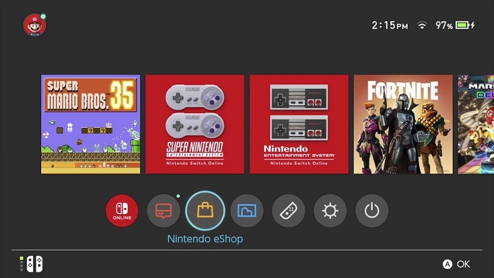 Select Nintendo eShop on home screen