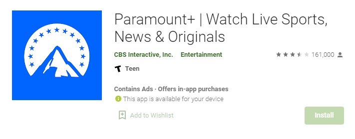 Download Paramount Plus app on smartphone