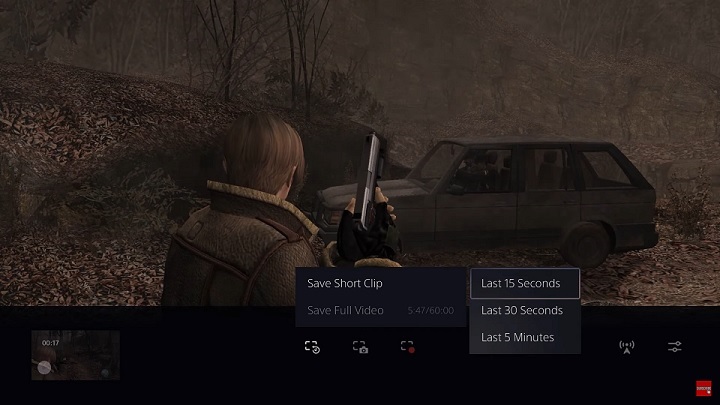 Choose from any of the three options in the vertical menu to record gameplay on PS5