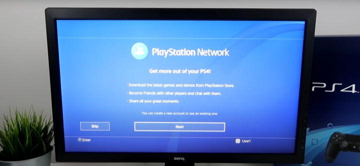 This screen would prompt you to login to PSN