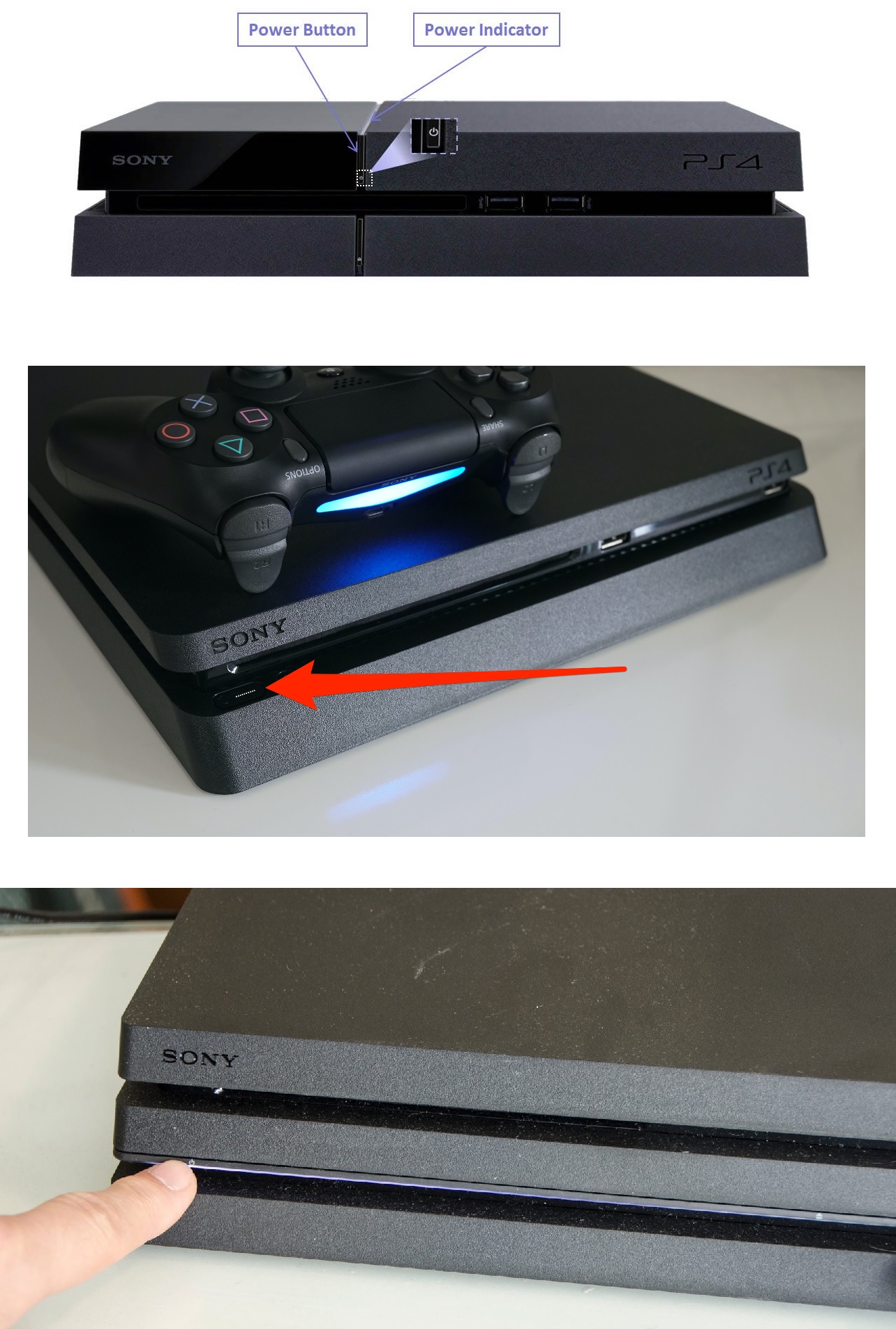 Setup PS4 power button location in all PS4 models