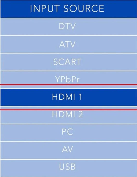 Select HDMI 