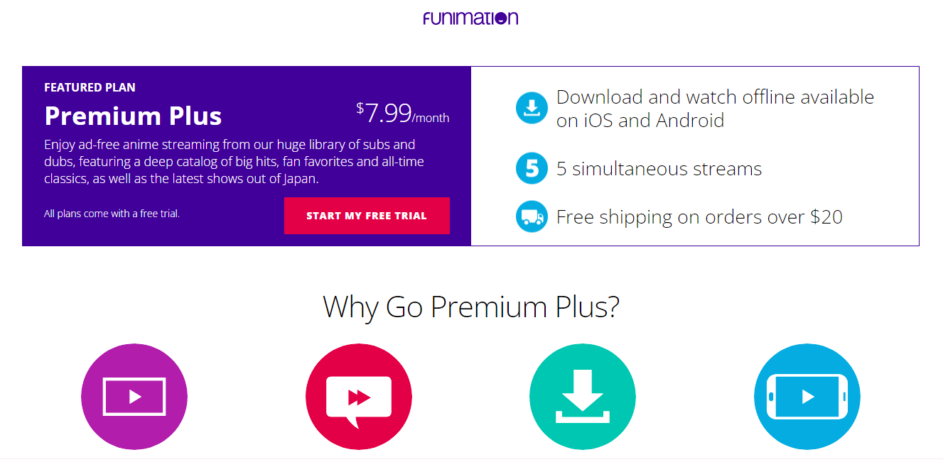 Click Start My Free trial to stream Funimation on Xbox One