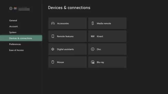 select the Device & Connections option