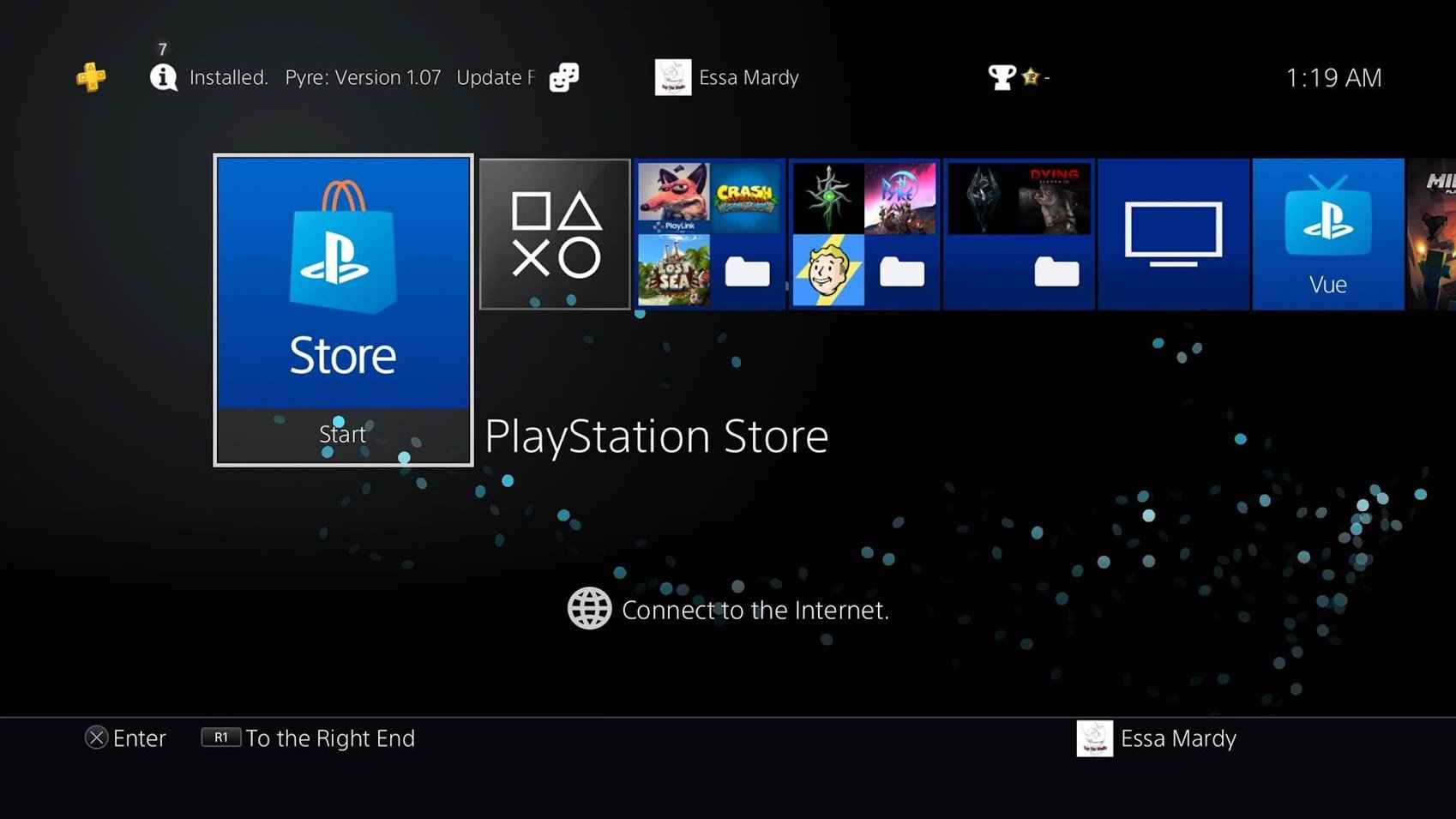 navigate to PlayStation Store