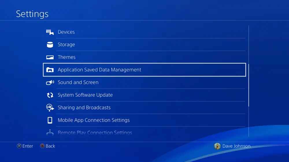 how to clear caches on PS4/select storage
