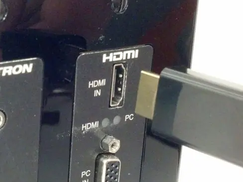 Plug In the other end of HDMI to HDMI In on the PC