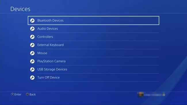 Reset PS4 controller/ click Bluetooth devices