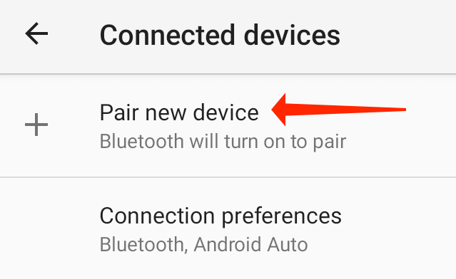 Select Pair New device