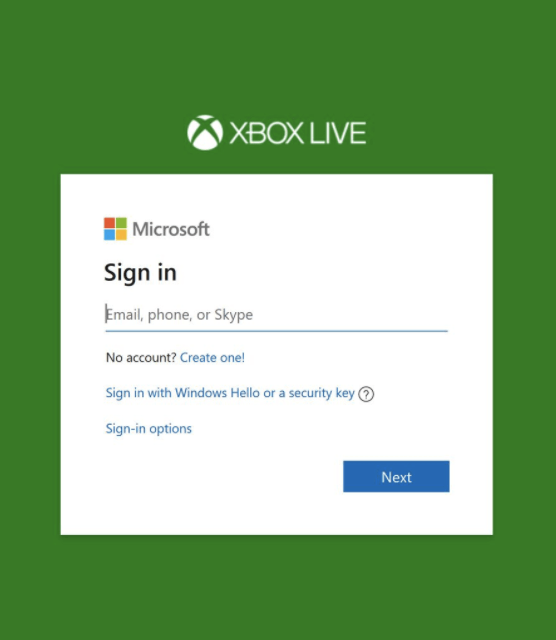 sign in with your Microsoft account