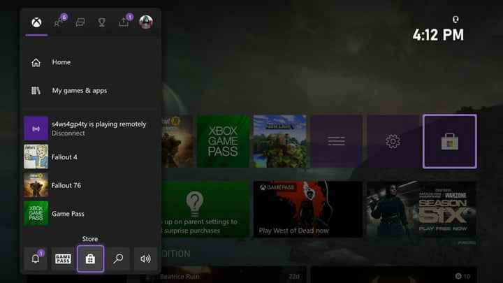 click the Store icon on the Xbox One