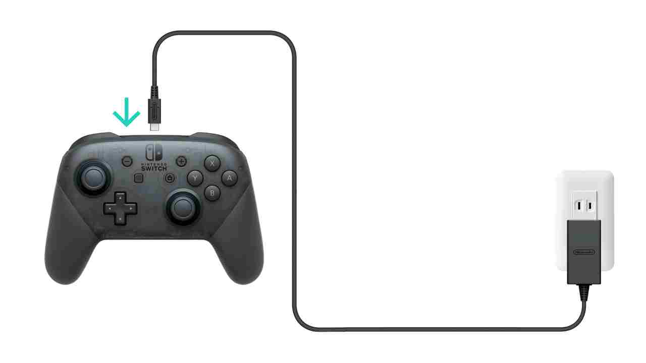 Charge Nintendo Switch Pro controller without dock