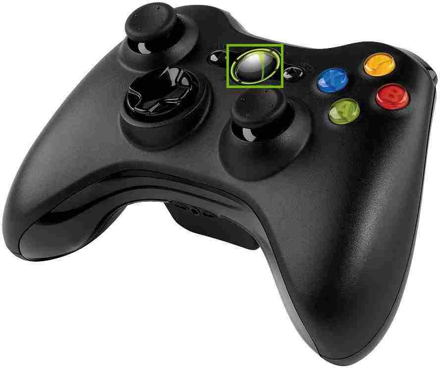 Guide button on Xbox 360 controller