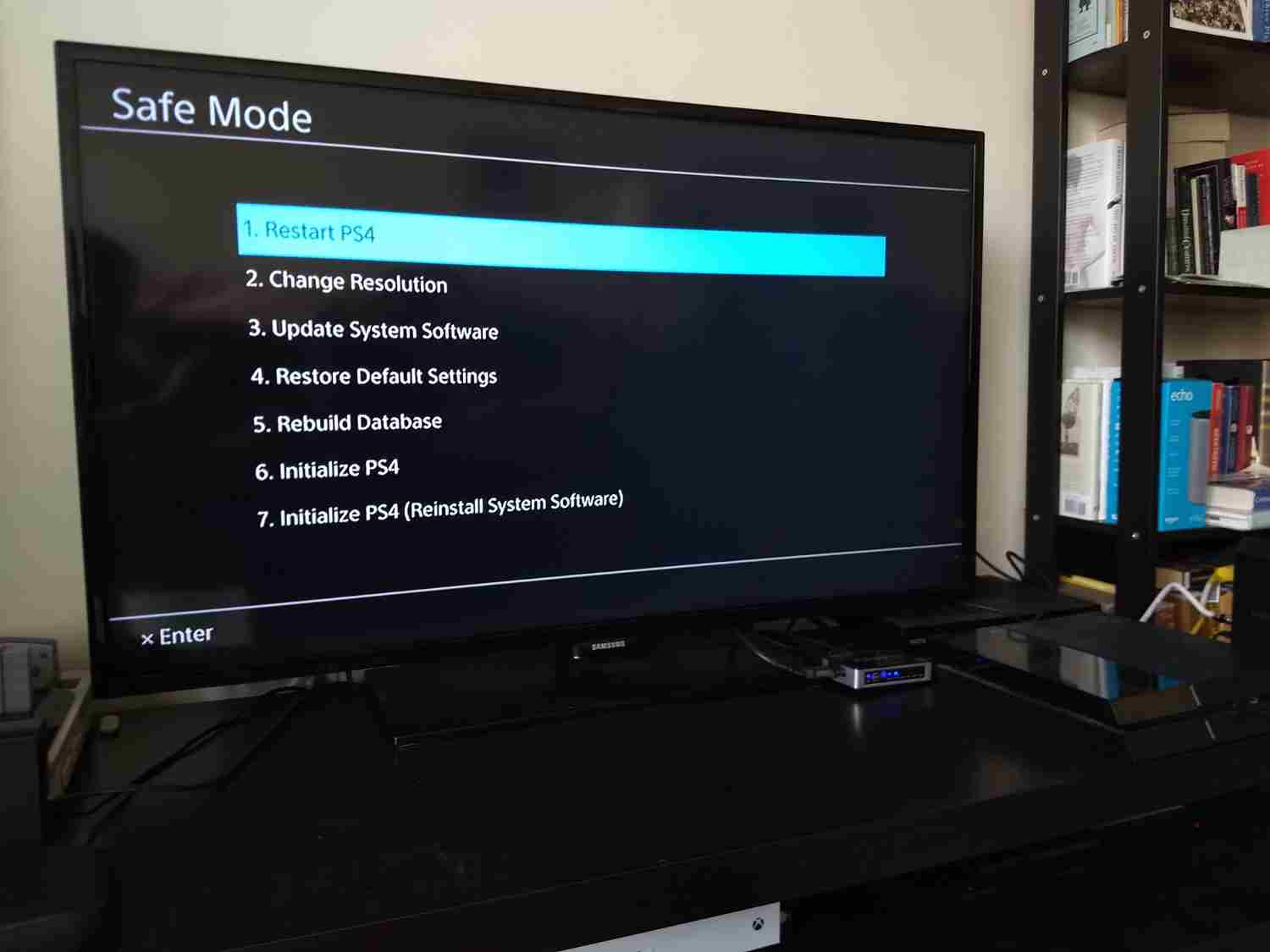 Initialize PS4 in Safe mode