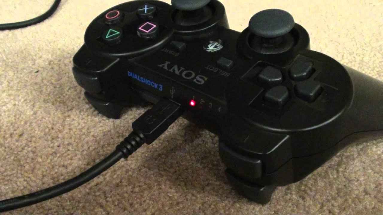 red light that indicates the PS3 controller is charging